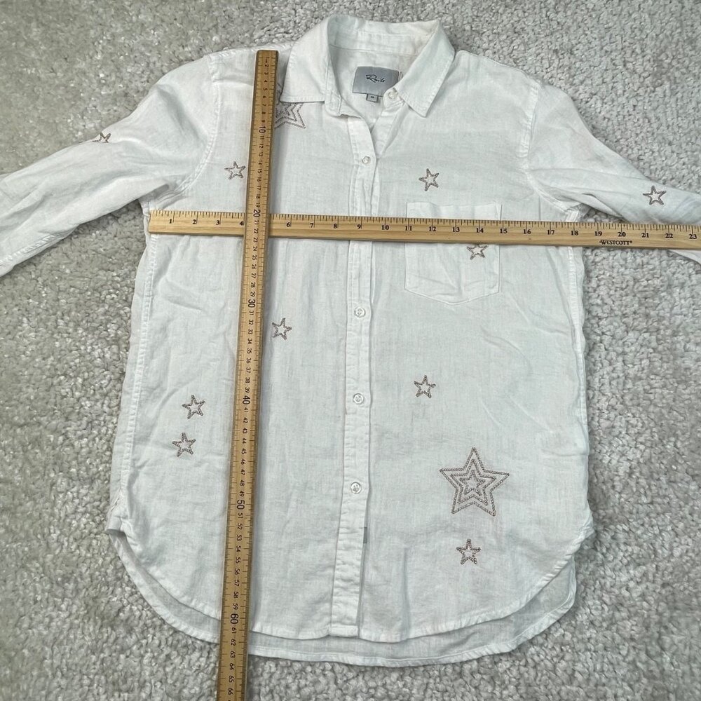 Rails Charli Metallic Stars Button Front Shirt Wh… - image 7